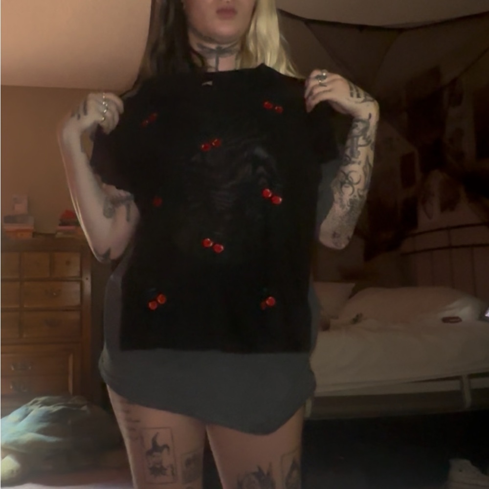 Volcom Black and Red Blouse